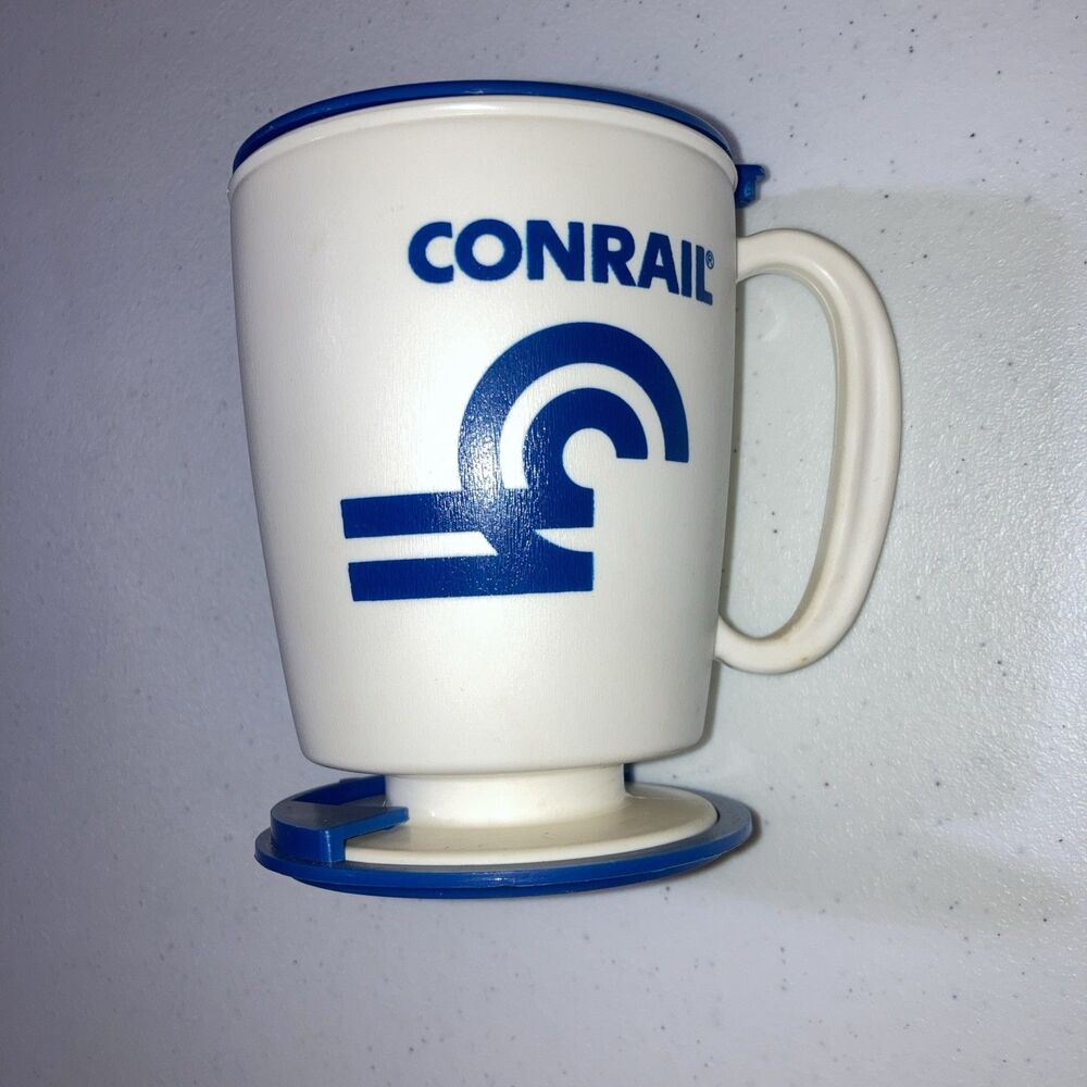 Vintage Conrail Travel Coffee Mug USA